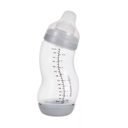 Difrax Széles anti-colic S-cumisüveg 310 ml - ezüst