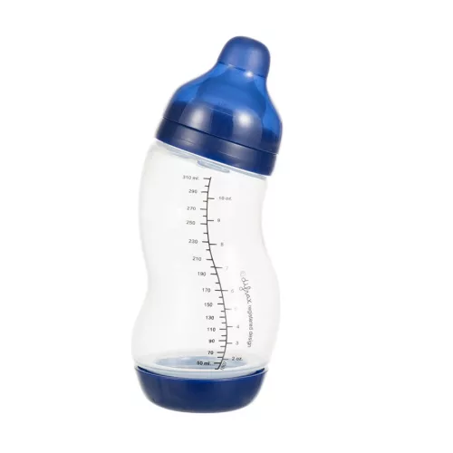Difrax Széles anti-colic S-cumisüveg 310 ml - sötétkék