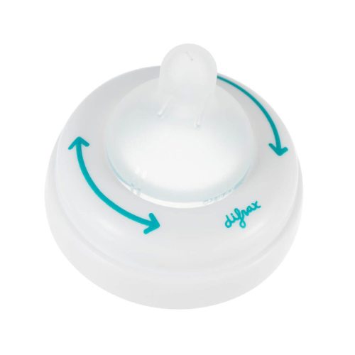 Szilikon cumi gyűrűvel a Difrax 1-2-3 Variflow széles cumisüveghez