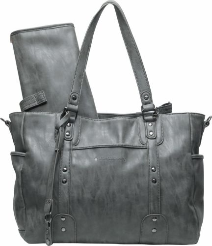 Pelenkázó táska Paris Studs antracite