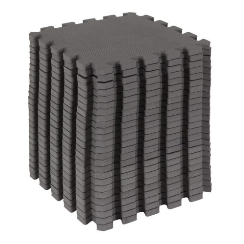 Puzzle habszivacs játszószőnyeg szett Cool Grey 150x150cm