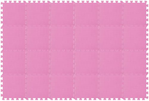 Puzzle habszivacs játszószőnyeg szett Pink 180x120cm