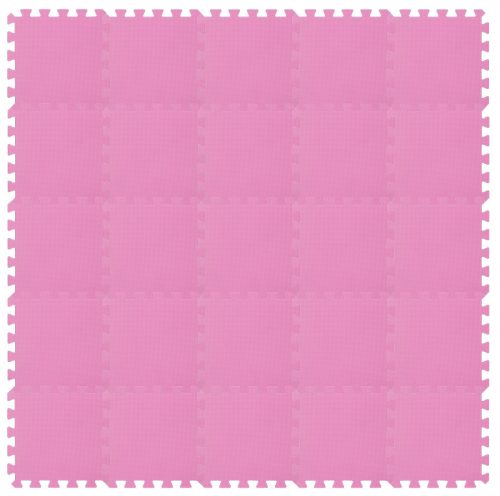 Puzzle habszivacs játszószőnyeg szett Pink 150x150cm