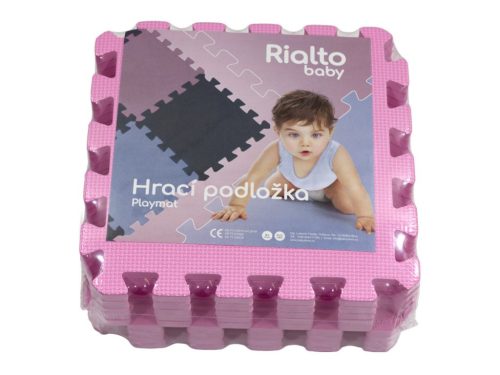Rialto Baby Puzzle habszivacs játszószőnyeg 90x90 cm - Pink