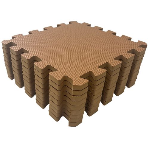 Puzzle habszivacs játszószőnyeg Brown 90x90 cm