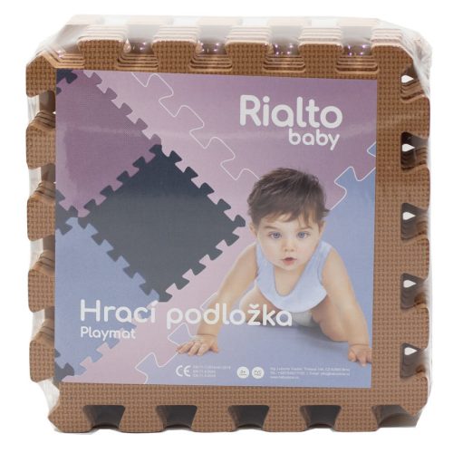 Rialto Baby Puzzle habszivacs játszószőnyeg 90x90 cm - Brown