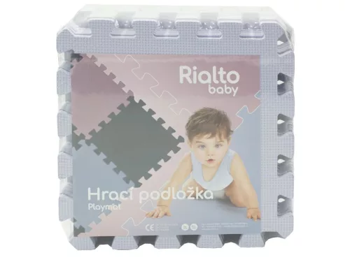Rialto Baby Puzzle habszivacs játszószőnyeg 90x90 cm - Silver