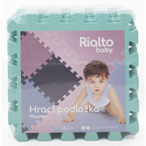Rialto Baby Puzzle habszivacs játszószőnyeg 90x90 cm - Light Green