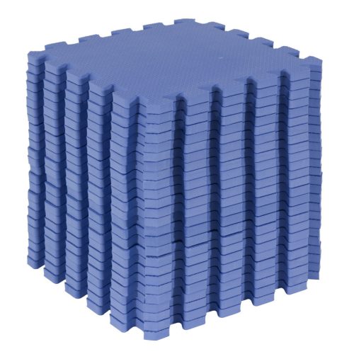 Puzzle habszivacs játszószőnyeg szett Blue 150x150cm