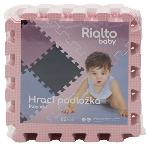 Rialto Baby Puzzle habszivacs játszószőnyeg 90x90 cm - Light Pink