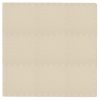 Puzzle habszivacs játszószőnyeg szegéllyel Light Beige 92x92 cm