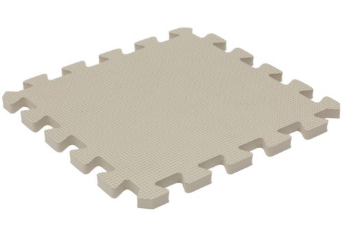 Puzzle habszivacs játszószőnyeg szegéllyel Light Beige 92x92 cm