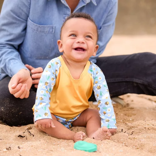 Bambino Mio baba fürdőruha szett Busy Bees, 6-12 hónap