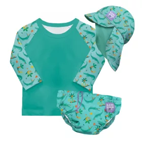 Bambino Mio baba fürdőruha szett Crafty Croc, 6-12 hónap