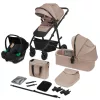 Lionelo Bianka 3in1 multifunkciós babakocsi - Beige Taupe