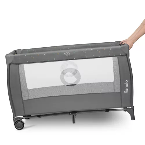Lionelo Stefi Plus kétszintes utazóágy - Grey Multicolor