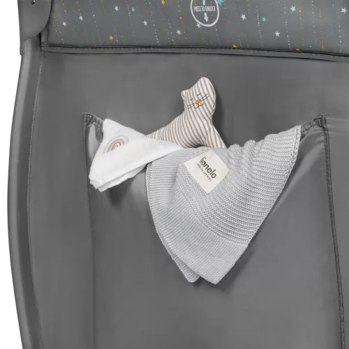 Lionelo Stefi Plus kétszintes utazóágy - Grey Multicolor