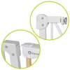 Lionelo Truus Slim biztonsági ajtórács - White Natural (75-105 cm) 2 db toldóval