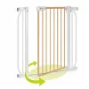 Lionelo Truus Slim biztonsági ajtórács - White Natural (75-105 cm) 2 db toldóval