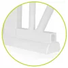 Lionelo Truus Slim biztonsági ajtórács - White Natural (75-105 cm) 2 db toldóval