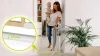 Lionelo Truus Slim biztonsági ajtórács - White Natural (75-105 cm) 2 db toldóval