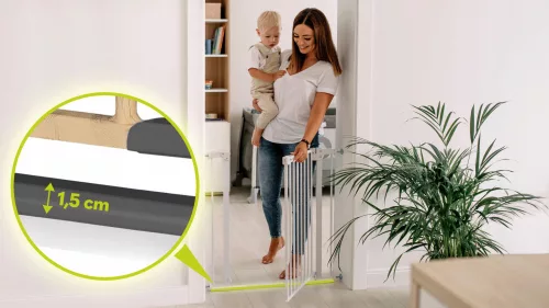 Lionelo Truus Slim biztonsági ajtórács - Grey Graphite (75-105 cm) 2 db toldóval