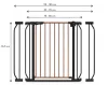 Lionelo Truus Slim biztonsági ajtórács - Carbon Natural (75-105 cm) 2 db toldóval