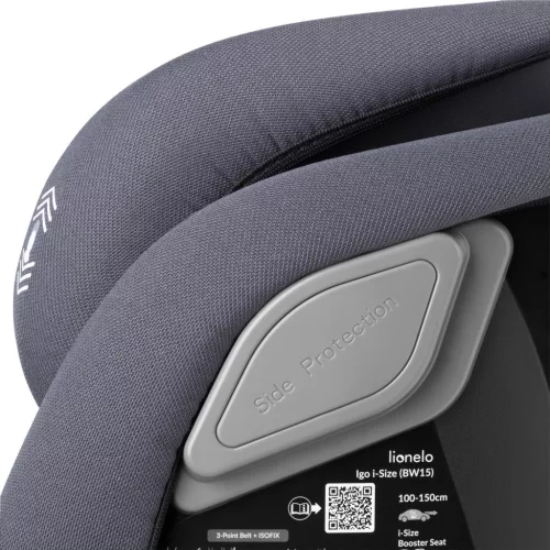 Lionelo Igo I-Size gyerekülés (100-150 cm) - Grey Graphite