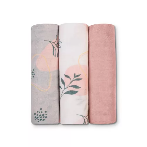 Lionelo Bamboo 3 db-os textilpelenka szett (70x70) - Leaf