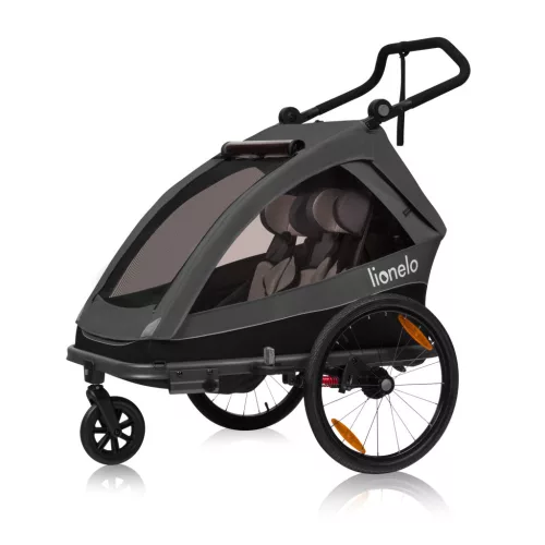 Lionelo Cama 2in1 kerékpár utánfutó és babakocsi - Grey Graphite
