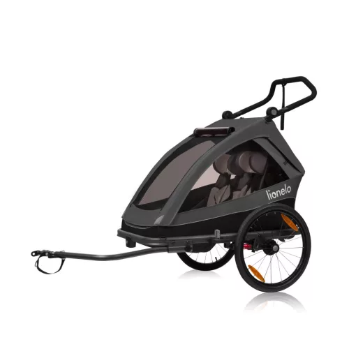 Lionelo Cama 2in1 kerékpár utánfutó és babakocsi - Grey Graphite