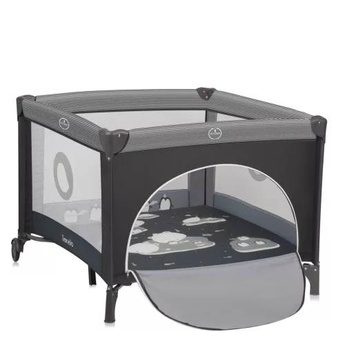 Lionelo Bonnie összecsukható járóka - Grey Scandi