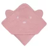 Lionelo Muszlin pamut kapucnis törölköző - Pink Baby