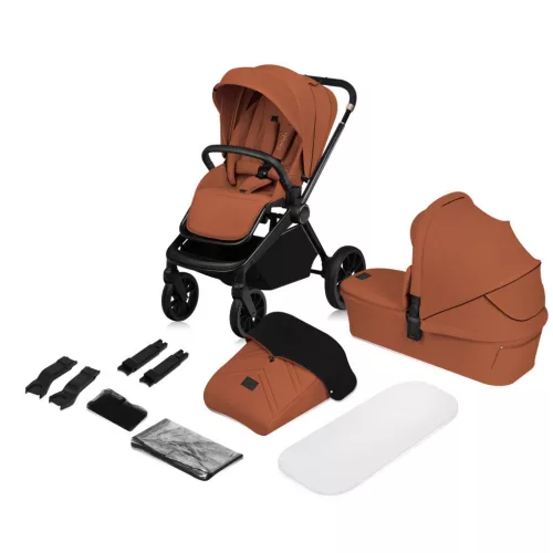 Lionelo Mika Plus 2in1 Multifunkciós babakocsi - Brown Rust