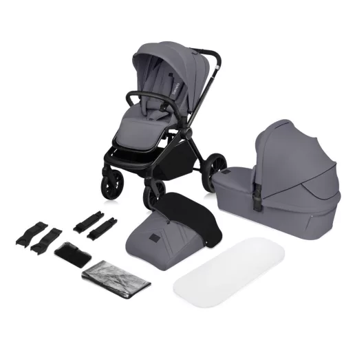 Lionelo Mika Plus 2in1 Multifunkciós babakocsi - Grey Stone