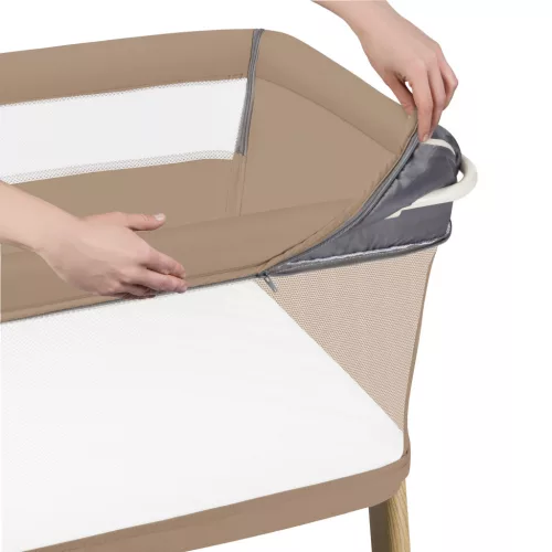 Lionelo Thomi Plus 5in1 gyerekágy, babaágy, babaöböl és kanapé - Beige Carmel
