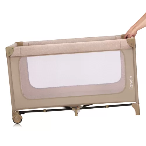 Lionelo Jasmin Easy Fold utazóágy - Beige Sand