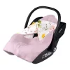 Lionelo Travel Swaddle autósülésbe való pólya, 90x90 cm - Pink Flower