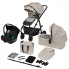 Lionelo Bianka 3in1 multifunkciós babakocsi - Beige Sand