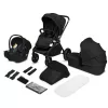 Lionelo Mika Plus 3in1 multifunkciós babakocsi - Black Onyx