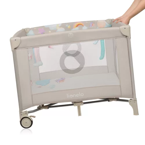 Lionelo Mille Plus utazójáróka - Grey Beige