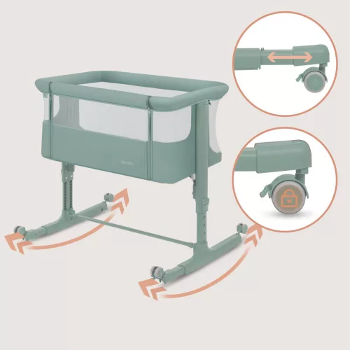 Lionelo Aurora 3in1 babaöböl, babaágy és bölcső - Green Sage