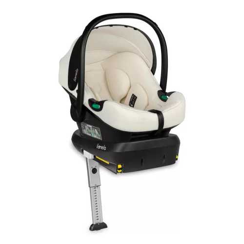Lionelo Astrid I-Size Babahordozó + bázistalp Set 40-87 cm - Beige Cream