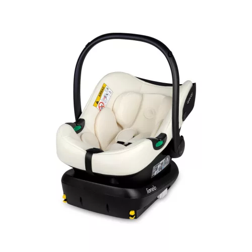 Lionelo Astrid I-Size Babahordozó + bázistalp Set 40-87 cm - Beige Cream