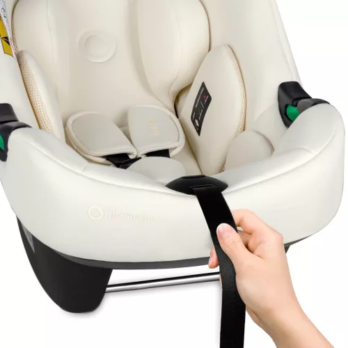 Lionelo Astrid I-Size Babahordozó + bázistalp Set 40-87 cm - Beige Cream