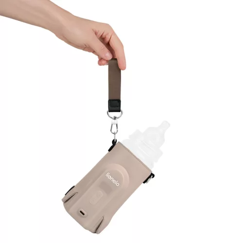 Lionelo Thermup Go Evo hordozható cumisüveg-melegítő - Beige Taupe