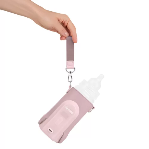 Lionelo Thermup Go Evo hordozható cumisüveg-melegítő - Pink Mist