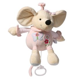 BabyOno Felhúzó-zenélő, plüss játék, egér