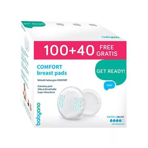 BabyOno Melltartóbetét, Comfort, eldobható, 100 plusz 40 db, 296/140