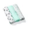 BabyOno Textilpelenka, színes, 3 db, bambusz, halványzöld, 397/04